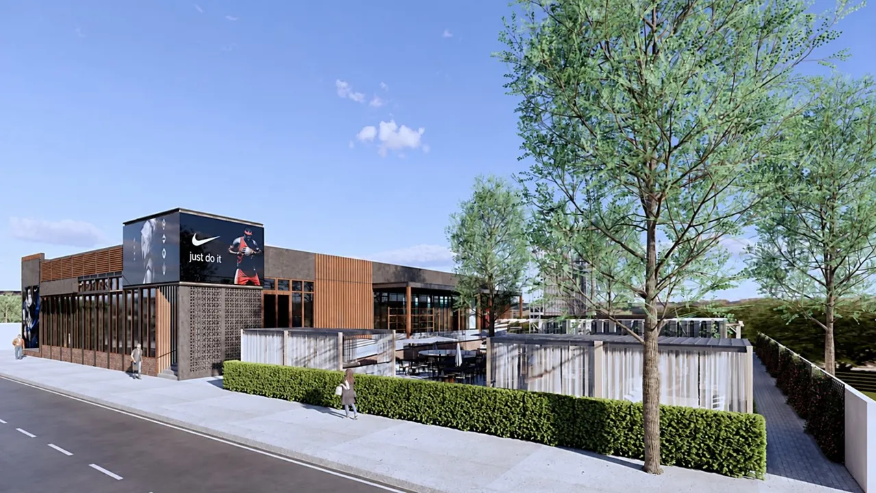 Retail architecture with planted terraces in Davis